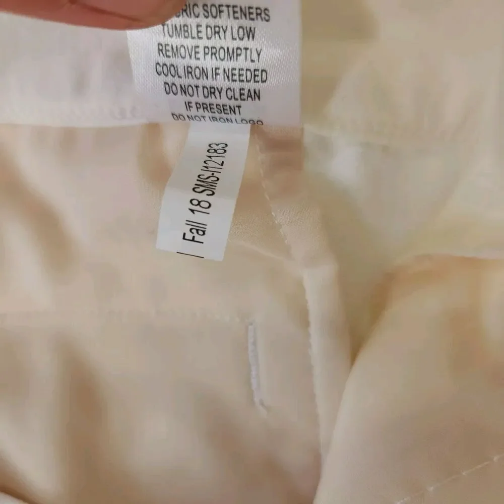 Fairway & Greene Women's 8 White Golf Stretchy Straight Leg Pants Resort Active‎